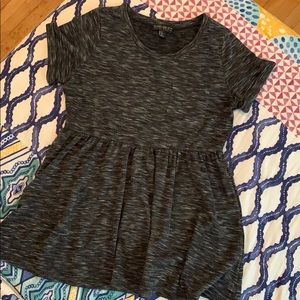 High Waist Ruffle Hem Tee